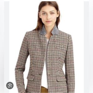 J. Crew Regents Houndstooth Wool Schoolboy Blazer